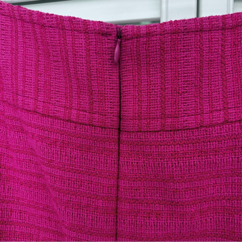 Trina Turk Tweed Mini Skirt Textured Size 4 Lined 90s Y2K Office Workwear Office - Picture 5 of 12